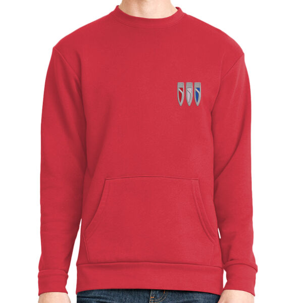 Brown & Wood - Unisex Long Sleeve Crew with Pocket Thumbnail